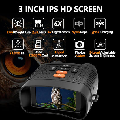 Night Vision Goggles-Night Vision Binoculars,2000 Mah Battery,7 Levels Infrared,6X Digital Zoom,Wildlife Observation,Hunting,Camping