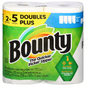 Bounty Select-A-Size Paper Towels, White, 2 Double Plus Rolls (Equal to 5 Regular Rolls)