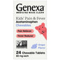 Genexa Kids Acetaminophen Grape Flavor Chewable Tablets