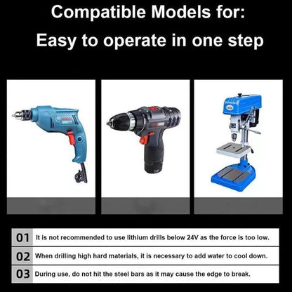 7 Count Masonry Drill Bit Set with Industrial Carbide Tip, Sawtooth Eccentric Design, Ideal for Drilling Tiles, Ceramics, Glass, Marble, Concrete, Stainless Steel.