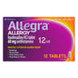 Allegra Adult Non-Drowsy Allergy Relief, 12 Hour (60mg), 12 Tablets