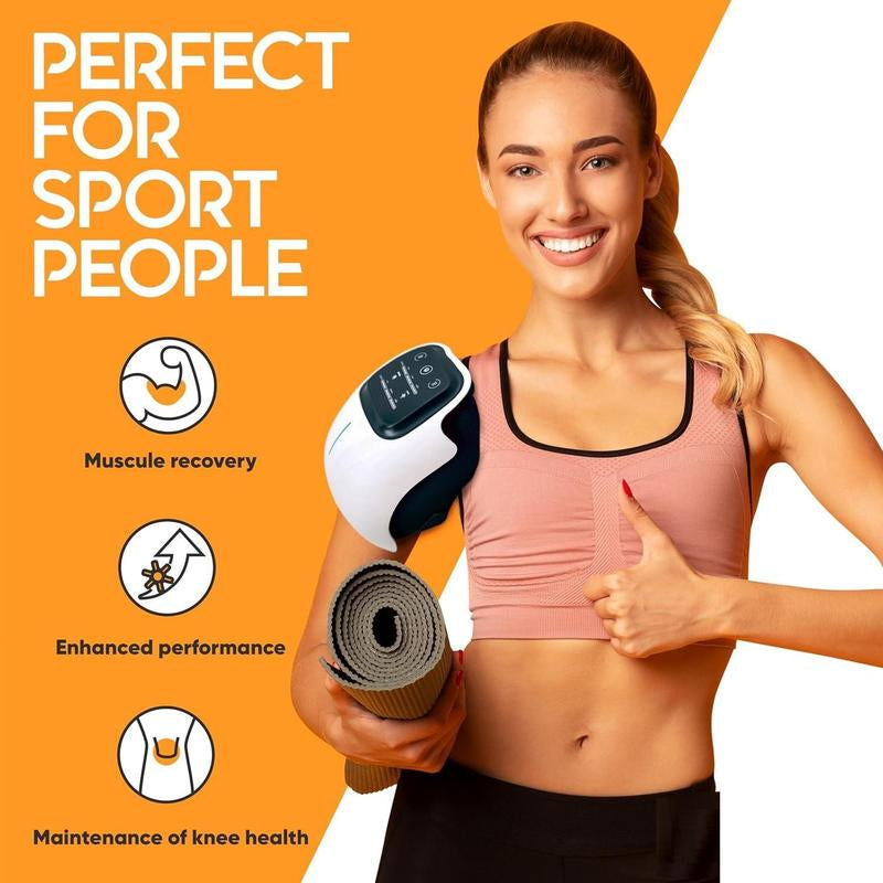 Portable Knee Massager with Built-In Battery, Vibration Hot Compress Intelligent Knee Protector, Shoulder Elbow Knee Multi-Function Massage Tool