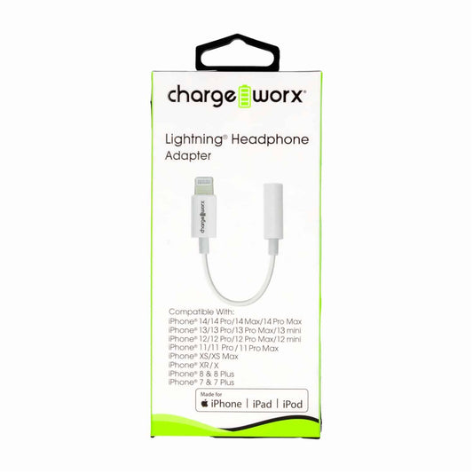 Charge Worx Lightning to 3.5 mm Headphone Adapter