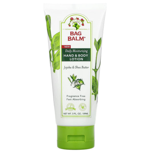Bag Balm Hand & Body Lotion, Daily Moisturizing, Jojoba & Shea Butter