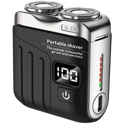 Luggage Electric Shaver R-19 , Beard Shaver Mini and Portable Suitcase Design, Electric Mini Razor Portable Electrics Shavers, USB Rechargeable One-Button Long Lasting for Home Travel`