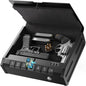 Iron PRO Biometric Fingerprint Gun Safe for Handgun, Swift Entry Gun Lock Box Featuring with Interior Light and Emergency Power Supply, Pistol Safes for Home, Nightstand, Bedside, and Car