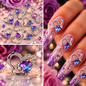 Queen - Nail Charms 10pc - #092 Silver "Love" Crystal Hearts