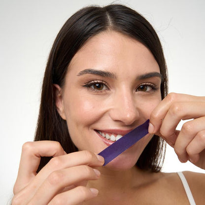 DRDENT Purple Teeth Whitening Strips - 21 Sessions for a Bright Smile - Enamel Safe & Non-Sensitive Formula - Peroxide-Free Whitening Solution