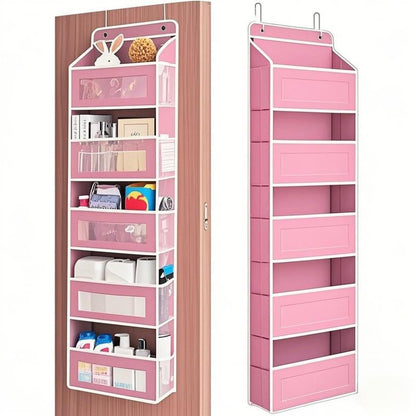 2026 Latest Model 5-Tier Over-The-Door Organizer with 10 Large Pockets Anti-Tilt 44 Lb Capacity Hangable for Bedroom Bathroom Baby Product Storage No Installation Required