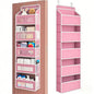 2026 Latest Model 5-Tier Over-The-Door Organizer with 10 Large Pockets Anti-Tilt 44 Lb Capacity Hangable for Bedroom Bathroom Baby Product Storage No Installation Required