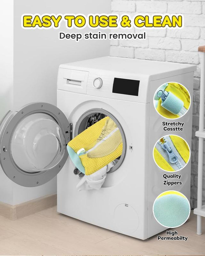 Washing Machine Shoe Bag, Durable Zipper Shoes Removable Washing Bags, Shoe Storage Bag, Laundry Tools & Accessories for Laundry Room Organiser, Home Laundry Room, Laundry Products