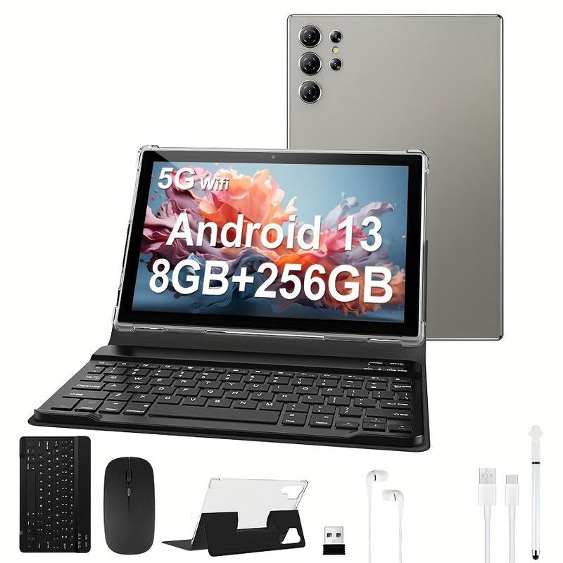 W&O 2026 New X9 Ultra 10.1-Inch Screen Android Tablet | 12GB+256GB Storage | 8000Mah Battery | 5G + Dual Wifi | 5+16MP HD Cameras | for Study/Work/Entertainment