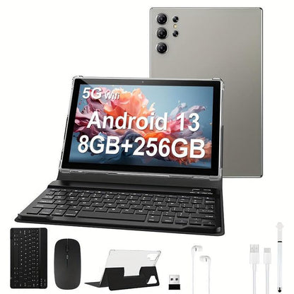 W&O 2026 New X9 Ultra 10.1-Inch Screen Android Tablet | 12GB+256GB Storage | 8000Mah Battery | 5G + Dual Wifi | 5+16MP HD Cameras | for Study/Work/Entertainment