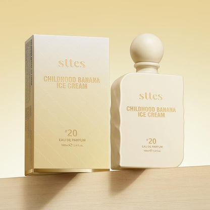 Sttes #20 Childhood Banana Ice Cream Memories Perfume for Women – Gourmand Eau De Parfum with Banana Ice Cream, Caramel & Vanilla, 100Ml / 3.4 Fl Oz