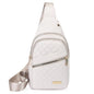 Solid Color Quilted Fanny Pack - Casual Zipper Chest Belt Bum Bag, Adjustable Sling Bag for Daily Use, Lightweight & Waterproof