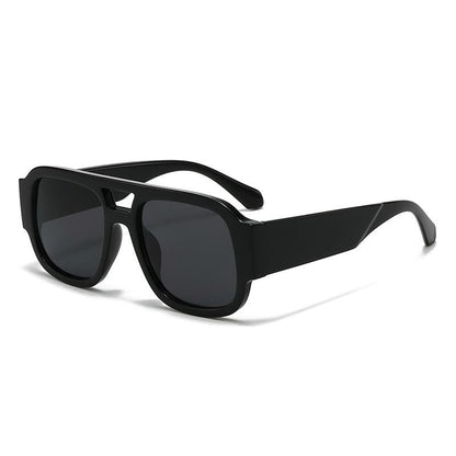 Retro Pilot Sunglasses for Men Women Double Bridge Aviation Square Sunglasses 70S Fashion Classic Sun Glasses Vintage Shades UV400 Protection