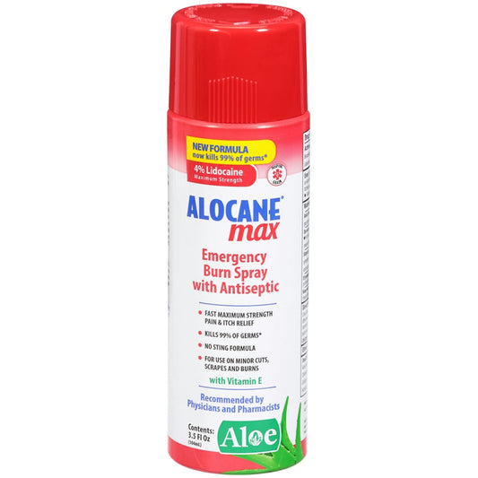 Alocane Max Emergency Burn Spray With Antiseptic  3.5 Fl  Oz