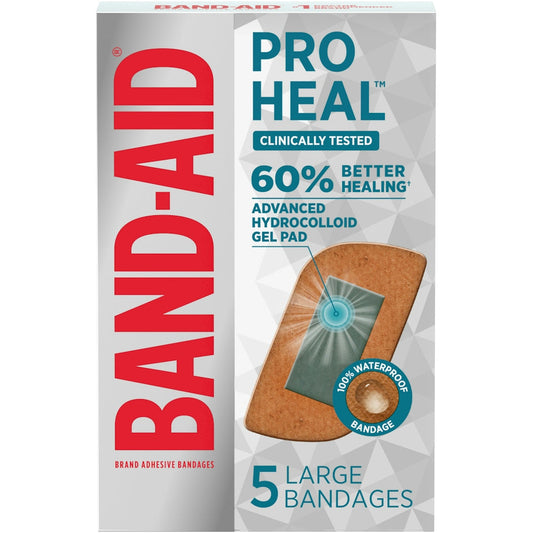 Band-Aid Brand Pro Heal Adhesive Bandages – Large (5 Count)