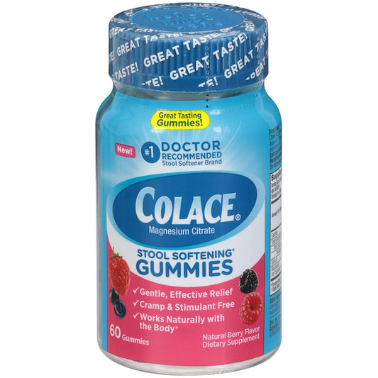 Colace Natural Berry Flavor  Stool Softening 60 Gummies
