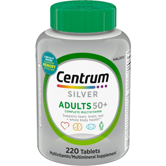 Centrum Silver Adults 50 + Multivitamin Tablets 220 Ct