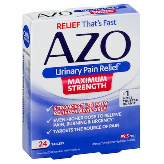 AZO Maximum Strength Urinary Pain Relief – 24 Tablets