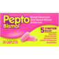 Pepto Bismol Upset Stomach Reliever/Antidiarrheal, 5 Symptom Relief, Caplets
