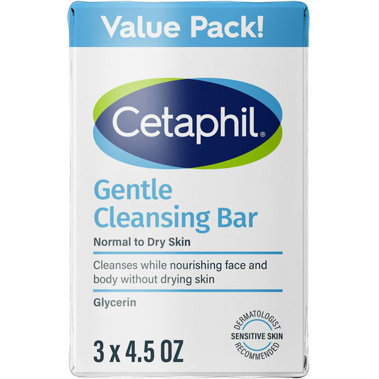 Cetaphil Gentle Cleansing Bar Value Pack!, 4.5 Oz