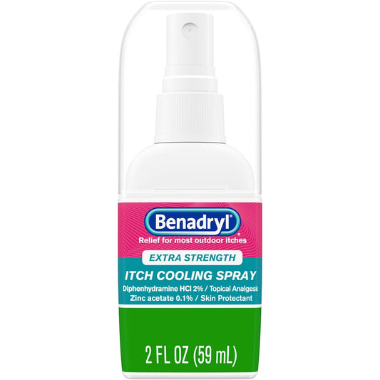 Benadryl Extra Strength Itch Relief Spray - 2 oz - Topical Analgesic & Antihistamine