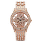 Luxury Watches for Ladies and Gentlemen Luxury round Dial Diamond-Encrusted with Rotating Star Design Quartz Watch - Fashionable Sparkling & Versatile Timeless Classic Design with Adjustment Tool Birthday Gifts