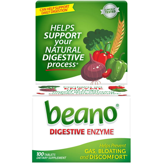 Beano Ultra Gas Prevention Tablets – Natural Enzyme Digestive Aid – 100 Count
