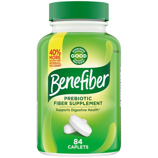 Benefiber Prebiotic Fiber Supplement – 84 Coated Caplets