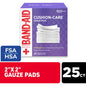 Band-Aid  Cushion Care Small Gauze Pads 25 Ea Box