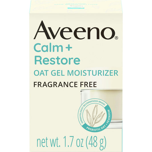 Aveeno For Sensitive Skin Calm+Restore Oat Gel  Moisturizer 1.7 Oz