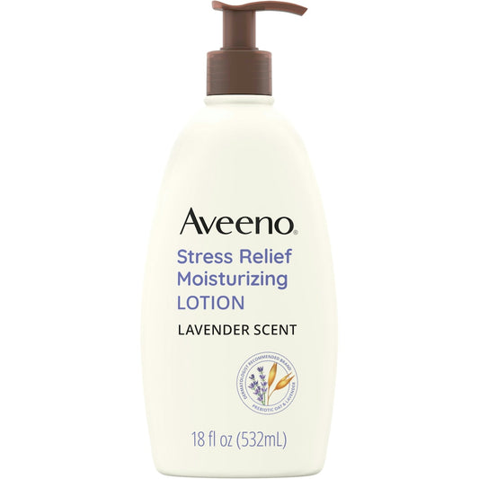 Aveeno Lavender Scent Stress Relief Moisturizing Lotion, 18 Fl Oz