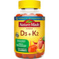 Nature Made Vitamin D3 + K2 Gummies, Peach, 50 Gummies