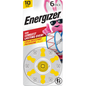 Energizer Hearing Aid Batteries, Size 10, Yellow Tab, 6-Pk