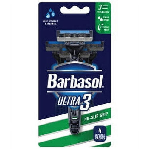 Barbasol Ultra 3 Disposable Razor – Triple Blade Shaving System, 1 Count