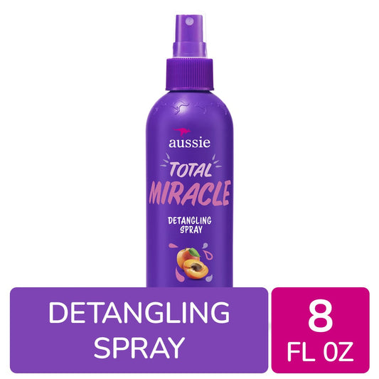 Aussie Total Miracle With Apricot & Australian Macadamia Oil Detangling Spray, 8 Fl Oz