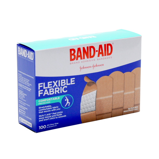 Band-Aid Flexible Fabric  Bandages 100EA Box