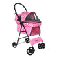 Zampa Perez Pink Pet Stroller for Cats and Dogs 42x63x89cm