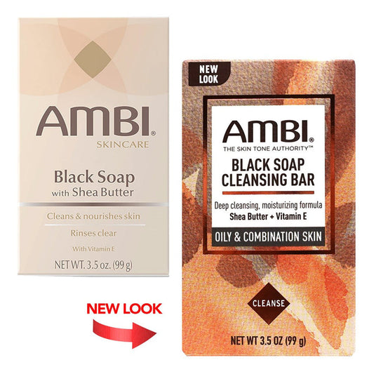 Ambi Black Soap With Shea Butter Bar, 3.5 Oz