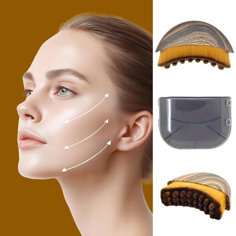 New Lymphatic Contour Face Brush, Dry Brushing Face Brush, Lymphatic Drainage Massager for Face, Chin & Jawline Sculpting, Ergonomically Designed to Fit the Skin Precisely and Relieve Fatigue