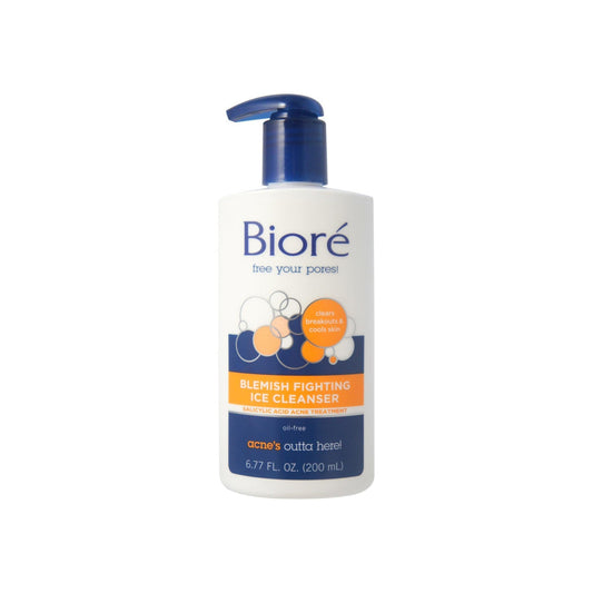 Biore Blemish Fighting Ice Cleanser Salicylic Acid Acne Treatment 6.77 Oz