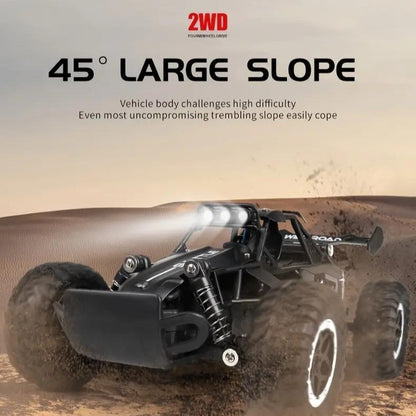 Alloy Remote Control Off-Road Vehicle, 1:16 Scale, 2.4Ghz Wireless Remote Control, Equipped with LED Headlights, Available in Black, Blue and Orange, with Shock Absorption Function.
