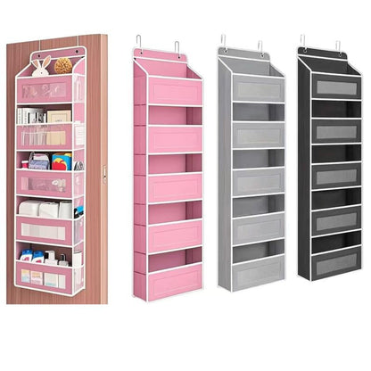2026 Latest Model 5-Tier Over-The-Door Organizer with 10 Large Pockets Anti-Tilt 44 Lb Capacity Hangable for Bedroom Bathroom Baby Product Storage No Installation Required