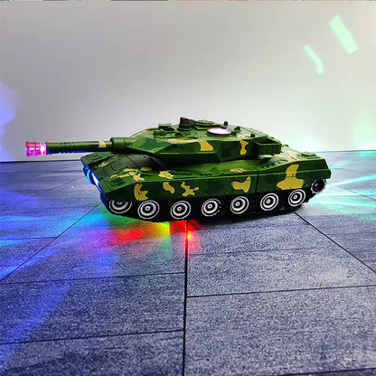 Electric Transforming Robot Car Toys with Light and Music 2 in 1 Automatic Tank Transform Robot Toy for Kids Gift