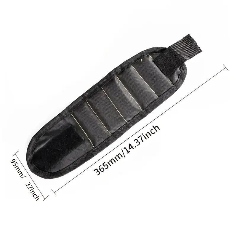 Magnetic Wristband, Adjustable Breathable Tools Storage Armband, Wrist Magnet Screw Holder, Magnetic Wrist Strap for Holding Tools, Screws, Nails, Bolts, Drilling Bits, Tool Pockets