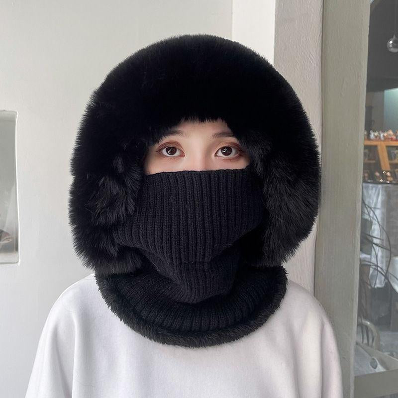 Women'S Winter Knitted Balaclava, Warm Full Face Coverage Beanie with Ear Flaps and Neck Gaiter, Stylish Ski Mask for Cold Weather Outdoor Activities