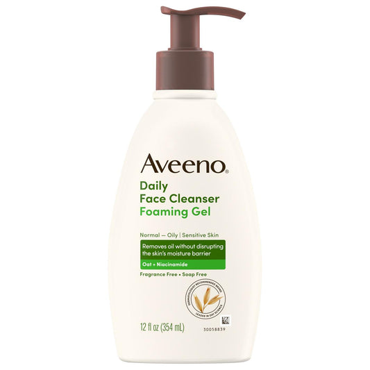 Aveeno Daily Moisturizing Foaming Gel Normal - Oily Sensitive Skin 12 Oz