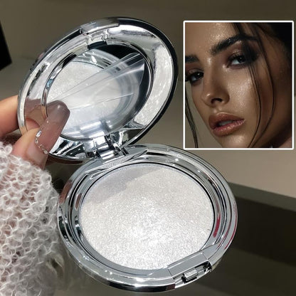 3-Piece Sun-Kissed Bronzer & Highlighter Set | Diamond Flash & Pearlescent Glow! Mashed Potato Cream Formula - Long-Lasting & Non-Smudged. Rose Gold Case for Face Brightening & Contouring!